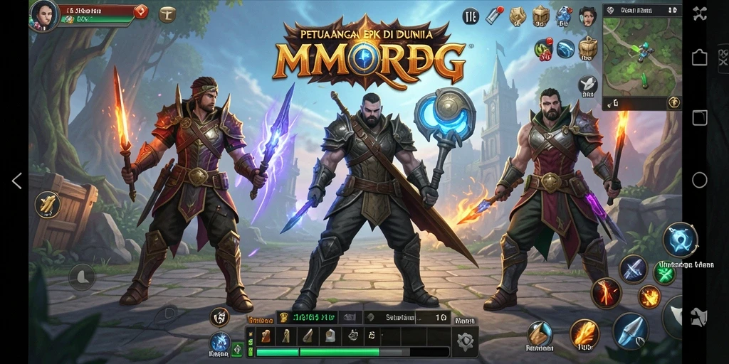 Screenshot gameplay <strong>116X</strong> menampilkan pertarungan seru di dunia MMORPG.