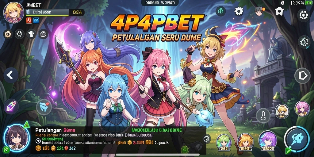 Tampilan gameplay menarik dalam 4P4PBET dengan karakter anime.
