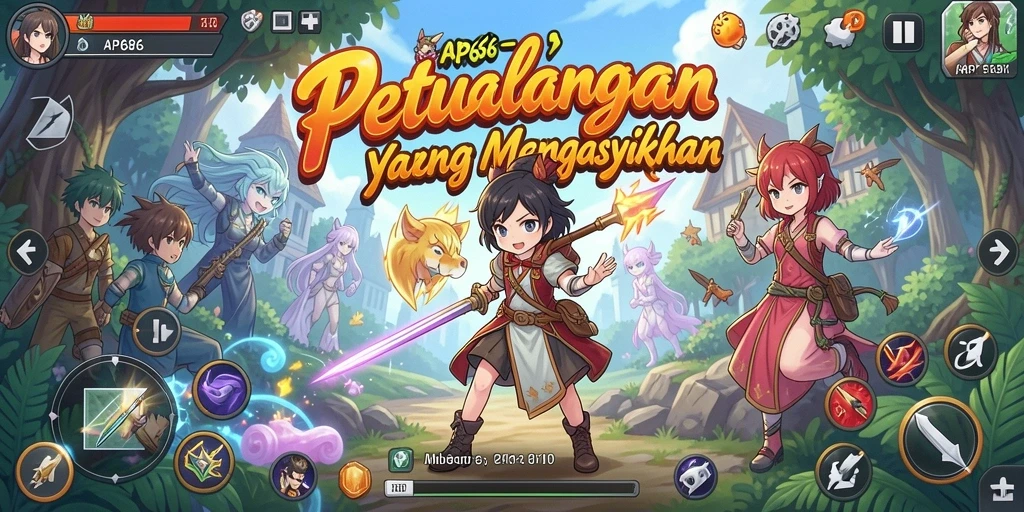 Tampilan gameplay yang menarik dari dunia Anime yang penuh petualangan.