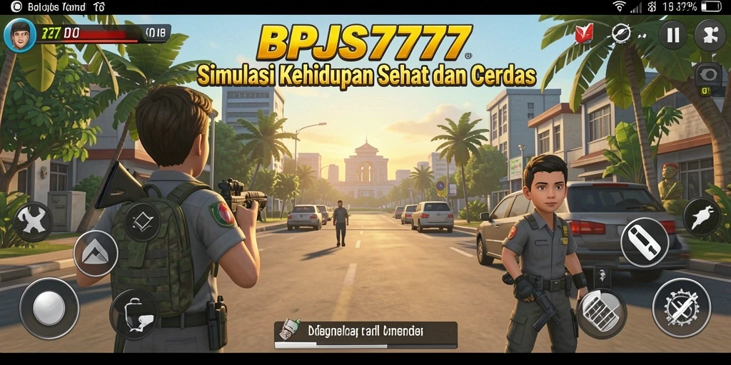 Tampilan gameplay menarik dengan simulasi sistem kesehatan.