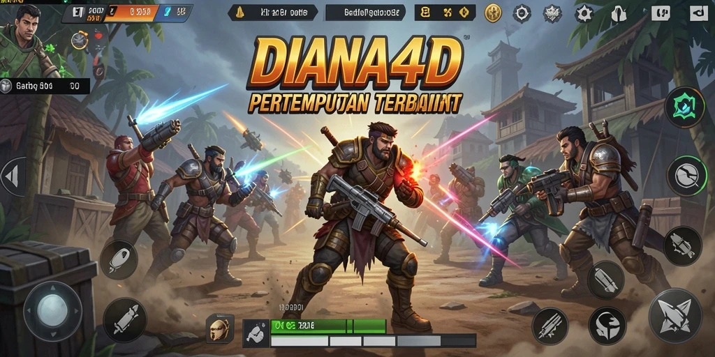 Screenshot gameplay DIANA4D menampilkan pertempuran mendebarkan dalam Battle Royale.