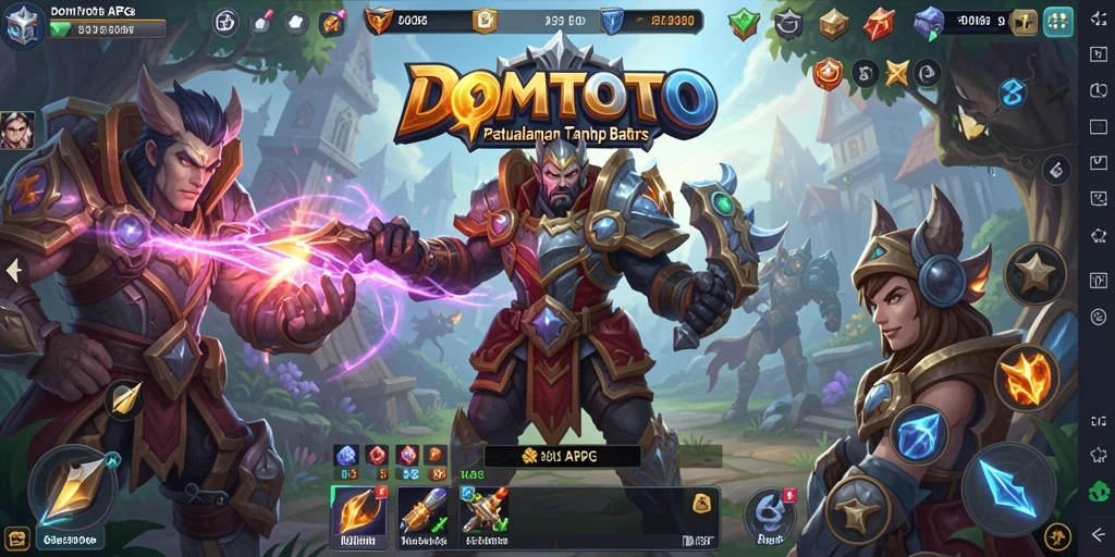 Tangkapan layar dari gameplay DOMTOTO yang menampilkan aksi ARPG yang mendebarkan.
