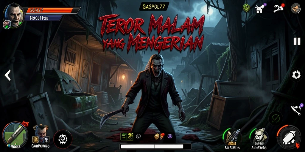 GASPOL77 menampilkan gameplay menegangkan dengan suasana horor yang mencekam.