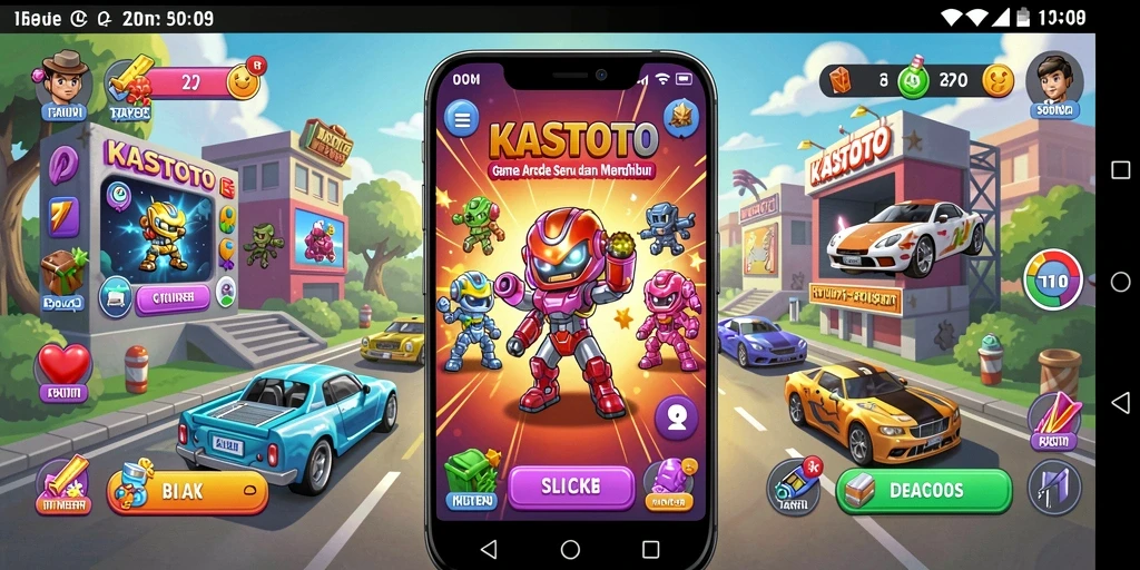 Gameplay seru KASTOTO dengan tantangan arcade yang menarik.