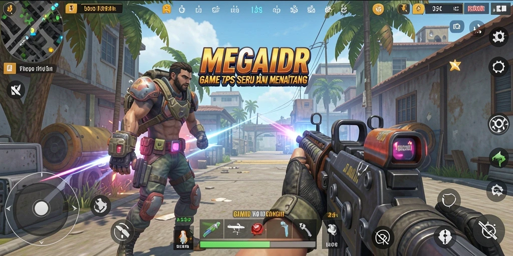 Tampilan gameplay seru dalam MEGAIDR yang penuh aksi.