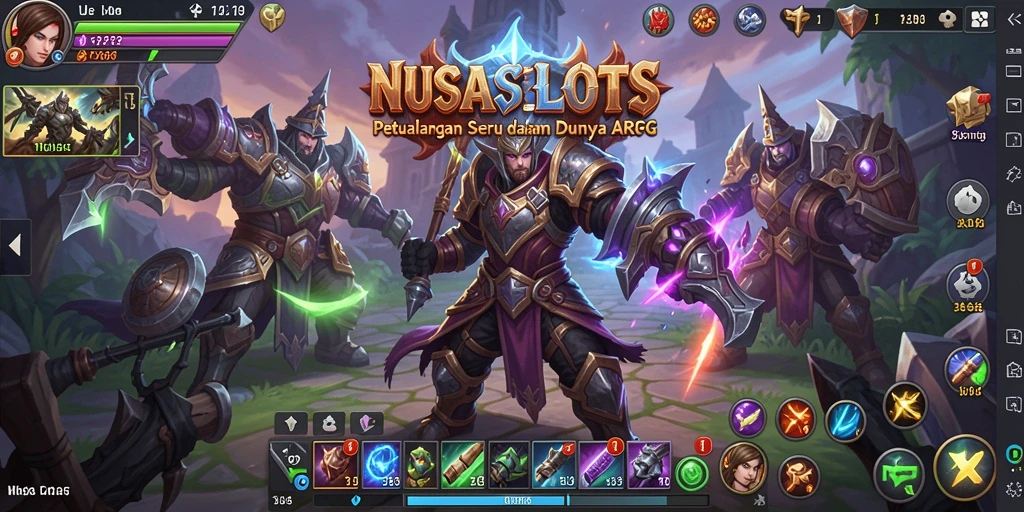 Screenshot gameplay NUSASLOTS menampilkan pertempuran epik dan strategi pemain.