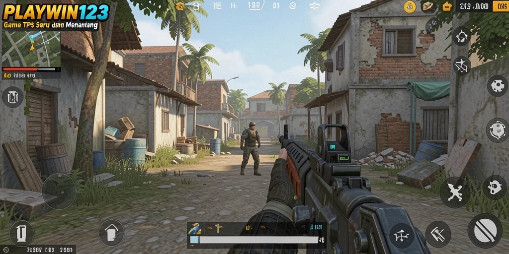 Tampilan menarik dari gameplay intens di PLAYWIN123.