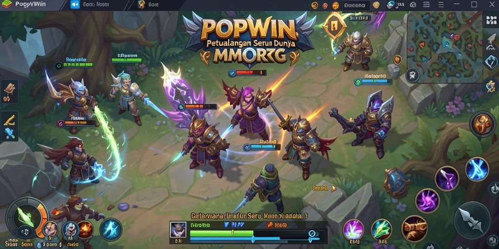 Gameplay seru MMORPG dengan petualangan yang mendebarkan.