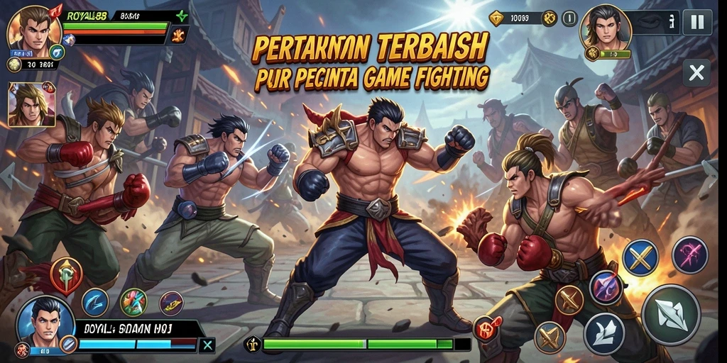 Tampilan aksi mendebarkan dalam game Fighting ROYAL88.