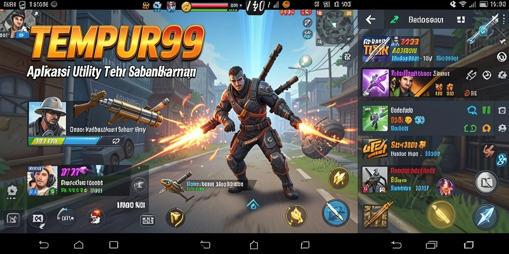 Screenshot utama TEMPUR99 menunjukkan tampilan antarmuka yang ramah pengguna.